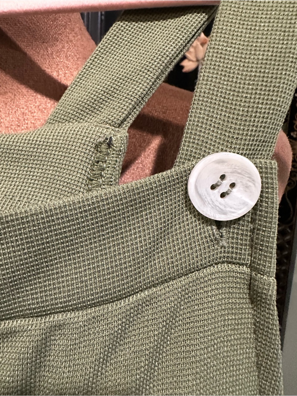 Halara waffle knit overalls jumpsuit in Loden Green size M - Picture 7 of 11